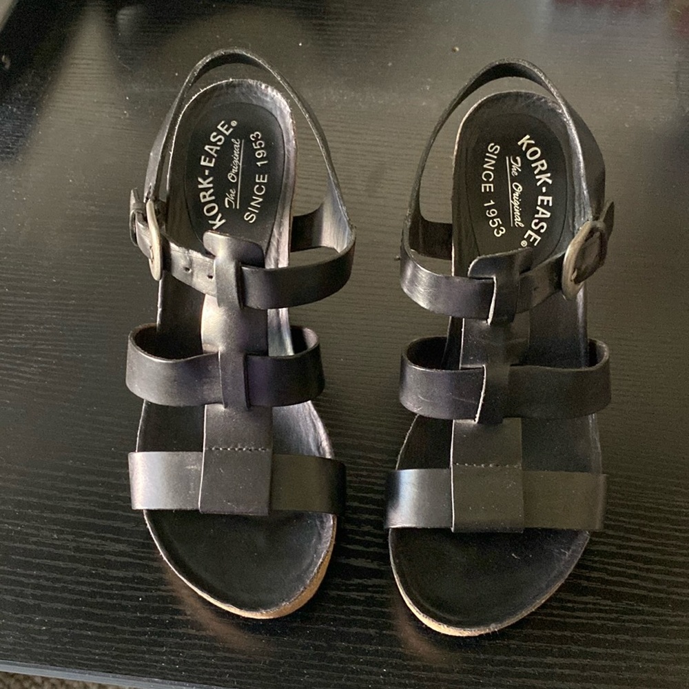 Kork-ease black sandals